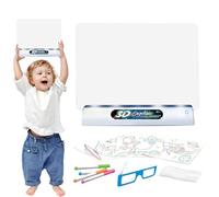 Blocco da disegno a LED,Blocco da disegno a LED Scrivere disegno 3D | Lavagna magica 3D per bambini educativi imparare l'ortografia riutilizzabile bacchetta da viaggio luminosa per bambini