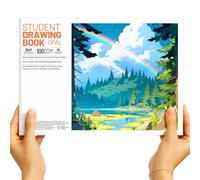 Blocco da disegno A4 per artisti (confezione da 1), 36 pagine (18 fogli), carta da 100 g/m², blocco da disegno e pittura per bambini, studenti e professionisti | Diario artistico per schizzi e