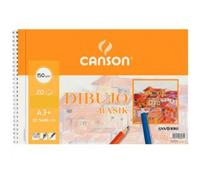 Blocco da disegno Canson Basik Liscio Microforata 150 g 20 Foglie 10 Unità Sp