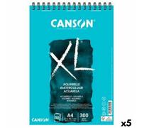 Blocco da disegno Canson XL Aquarelle 20 Fogli Bianco A5 5 Unità 300 g/m² 148