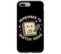 Blocco da disegno divertente con scritta "Remember to Sketch Ideas" Custodia per iPhone 7 Plus/8 Plus