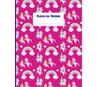 Blocco da Disegno: Sketchbook - unicorn and mermaid rainbow Libro da disegno per bambini per scrivere, disegnare e dipingere. - A4 - 109 Pagine