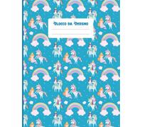 Blocco da Disegno: Sketchbook - unicorn and mermaid rainbow Libro da disegno per bambini per scrivere, disegnare e dipingere. - A4 - 109 Pagine