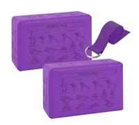 Blocco da yoga, 2 pezzi, morbido, portatile, antiscivolo, per la meditazione, per la casa, lo studio, la palestra, i viaggi, l'allenamento, lo stretching, la meditazione, le donne e gli adulti