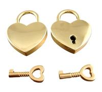 Blocco del cuore 2 pcs lucchetto metallico con chiave simpatica serratura a forma di cuore dorato mini serrature con chiavi per borsetta botte di gioielli di stoccaggio diario