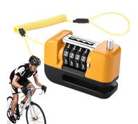 Blocco del disco del freno: serrature a combinazione di sicurezza con biciclette a 4 cifre, dischi per moto Braks Locks | Dispositivi di blocco di sicurezza impermeabili, attrezzatura da ciclismo