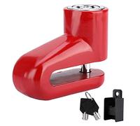 Blocco del freno del disco di sicurezza, blocco del rotore del disco della ruota del freno della bici della bici antifurto del motociclo dello scooter(Red)