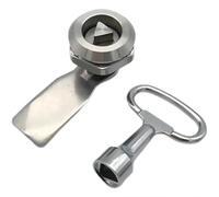 blocco della camma dell'armadio, 1 set MS705 cilindro di serratura a camma con linguetta girevole for armadietto 18 mm in acciaio inossidabile(H 0mm-stainless)