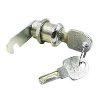 blocco della camma dell'armadio, MS486 Serratura a camma for armadietto, chiave piatta, perni di sicurezza in lega di zinco argentata fai da te, 1 pezzo(Key Different 16mm)