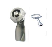 blocco della camma dell'armadio, Serratura a camma triangolare in acciaio inossidabile MS705 Serratura for armadietto 1 pezzo(With Key-h 18-02)