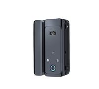 Blocco delle impronte digitali biometriche Nessun cablaggio Smart Door Lock Codice digitale Frameless Glassaggio in legno for ufficio in legno,Sicurezza(Double door 3))