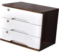 Blocco Desktop File Cabinet nizer 3 cassetti File piatto Storage Box Secure Office Archiviazione Archivio dati Soluzione per la casa e l'ufficio