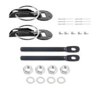 Blocco di Blocco per Cofano Kit di bloccaggio del Cofano con Perno di Montaggio in Lega di Alluminio Universale, Kit di bloccaggio per Auto, perni di bloccaggio del Cofano, Blocco Cofano(Black)