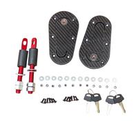 Blocco di Blocco per Cofano Kit di Chiusura per Cofano Auto in Fibra di Carbonio da 2 Pezzi, Perno Universale per Cofano Auto da Corsa, Serratura per Cofano Motore, Blocco Cofano(CF with Key)