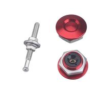 Blocco di Blocco per Cofano Kit di Clip di bloccaggio per perni del Cofano con Pulsante Universale JDM da 1,25", perni rapidi per Auto Adatti per BMW ECC. Serratura Coperchio Motore(Short Red)