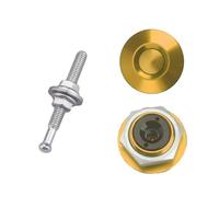 Blocco di Blocco per Cofano Kit di Clip di bloccaggio per perni del Cofano con Pulsante Universale JDM da 1,25", perni rapidi per Auto Adatti per BMW ECC. Blocco Cofano(Short Gold)
