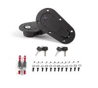 Blocco di Blocco per Cofano Kit di Montaggio per Serratura del Cofano Motore con Perno Universale per Auto da Corsa, con Chiavi, Accessori per Auto Blocco Cofano(Black with Lock)
