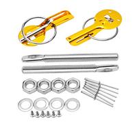 Blocco di Blocco per Cofano Kit di perni di bloccaggio del Cofano in Acciaio Inossidabile universali Adatti per Le Corse Serratura Coperchio Motore(Gold)