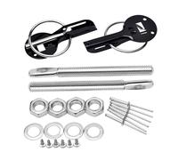 Blocco di Blocco per Cofano Kit di perni di bloccaggio del Cofano in Acciaio Inossidabile universali Adatti per Le Corse Serratura Coperchio Motore(Black)