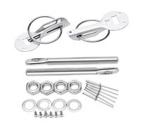 Blocco di Blocco per Cofano Kit di perni di bloccaggio del Cofano in Acciaio Inossidabile universali Adatti per Le Corse Serratura Coperchio Motore(Silver)