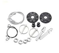 Blocco di Blocco per Cofano Piastra Perno Cofano Motore in Alluminio, Clip di bloccaggio Cofano, Accessorio per Modifica Auto, sgancio rapido Blocco Cofano(Black)