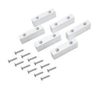 Blocco di blocco per porta scorrevole, confezione da 6 pezzi, doppio foro per il posizionamento della finestra, controllo della ventilazione e montaggio sicuro con viti