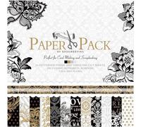 Blocco di carta vintage da 30,5 x 30,5 cm, 27 fogli in lamina d'oro con farfalle nere per origami, kit per decoupage e decoupage, kit per diari artistici, confezioni regalo, album fotografici