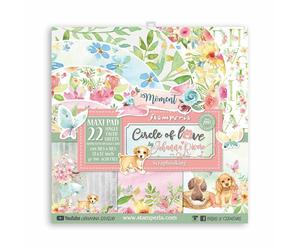 Blocco di Carte Scrap Circle of Love cm 30x30 by Stamperia Cartoncini per decori