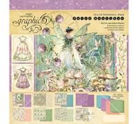Blocco di Carte Scrap Fairy Boutique cm 30 x 30 giardini fatine fiori fungh