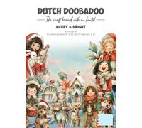 Blocco di cartoncini Merry e Bright set A4 con animali, gnomi, paesaggi e sfondi