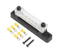 Blocco di distribuzione dell'alimentazione 12 V-48 V 150 A con barra bus a 6 vie, perni da 1/4 di pollice per sistemi elettrici per camper, yacht e barche