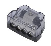 Blocco di distribuzione dell'alimentazione a 4 vie, portafusibile amplificatore Splitter distributore di terra Amplificatore audio per auto Accessori elettronici per veicoli
