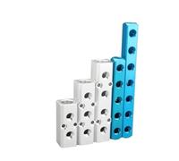Blocco di distribuzione dell'aria del collettore pneumatico, divisore del blocco collettore in linea del tubo dell'aria, lega di alluminio (AL-9)