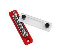 Blocco di distribuzione di corrente 100 A, 48 V, 7 vie, morsetti M8 (rosso)