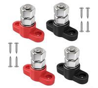 Blocco di distribuzione di corrente a 4 fori, 150 A, 12 V-48 V, per auto e marine, morsetti in rame con filettatura da 5/16", distribuzione organizzata dei cavi per auto, barca, per camper e impianti