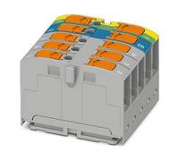 BLOCCO DI DISTRIBUZIONE ELETTRICA PHOENIX CONTACT PTVFIX 2,5-3L/N/GNYE - 450 V, 24 A, Dimensioni compatte
