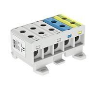 Blocco di Distribuzione Per Al /Cu Compatibile 10x2, 5-35mm2 Grau-Blau-Gelb-Grün