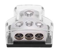 Blocco di Distribuzione Portafusibili Pratico Sdoppiatore per Cavo di Alimentazione Audio per Auto Amplificatore Stereo Blocco di Distribuzione di Alimentazione/terra Portafusibile 1 in 3 Out per Barc