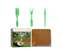 Blocco di Fibra di Cocco - Terriccio Organico Nutriente | Idroritenuti Per Giardinaggio, Riutilizzabili Per Trapianto Piante Da Interno E Terriccio
