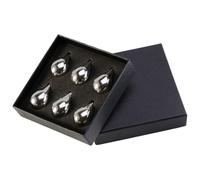 Blocco Di Ghiaccio In Metallo Per Bevande,6 Pezzi Cubetti Riutilizzabili In Metallo Forma Goccia - Pietre Refrigeranti Whiskey Stones | Per Bibite Cocktail Regalo Padre Casa Nuova Bar