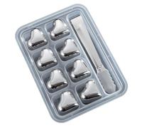 Blocco di ghiaccio per bottiglie d'acqua Whisky Ice Blocks | Rocce di forma del cuore dell'acciaio inossidabile con alta tecnologia di raffreddamento per i liquori