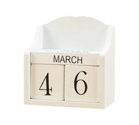 Blocco di legno Calendario permanente regolabile per data mese Display fotografia puntelli desktop ornamento casa ufficio decorazioni calendario in legno pastorale europeo