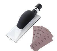 Blocco di Levigatura Manuale, Blocco di Spugna per Levigatura con Estrazione della Polvere a Mano Senza Polvere 200 * 70 mm, con 10 pezzi Rete Strisce Abrasive P80 P120 P180 P240 P400