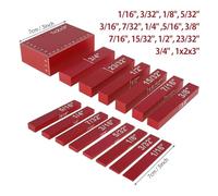 Blocco di misura, 15Pcs Setup Blocks Height Gauge Set Metric Precision Aluminum Setup Bars For Router And Table Saws Woodworking Router Tool(135 * 50mm)