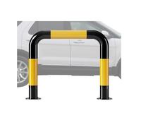 Blocco Di Parcheggio For Ausilio Al Parcheggio,guardrail In Acciaio A Forma Di U,guardrail For Officina Nero E Giallo,protezione For Pareti Del Garage Paraurti(50x60cm)