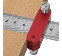 Blocco di posizionamento righello in acciaio, tappo in metallo, 1 guida in lega di alluminio per segni di carpenteria, morsetto dritto con vite di bloccaggio, hardware, di misurazione per