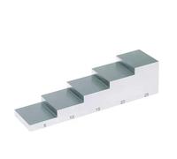 Blocco di prova a 4 fasi Blocco di calibrazione in acciaio al carbonio Blocco UT Blocco di prova a ultrasuoni a cuneo a gradini Spessore 6,25-25 mm/5-20 mm/2-10 mm per macchinisti e metalmeccanici(5 s