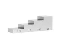 Blocco di prova a 4 fasi Blocco di calibrazione in acciaio al carbonio Blocco UT Blocco di prova a ultrasuoni a cuneo a gradini Spessore 6,25-25 mm/5-20 mm/2-10 mm per macchinisti e metalmeccanici(4 s