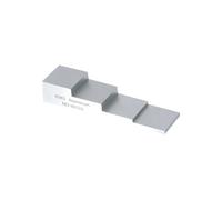 Blocco di prova a ultrasuoni in 4 fasi Blocco di calibrazione in acciaio inossidabile 304 da 2,5-5-10-20 mm for misuratore di spessore a ultrasuoni per macchinisti e metalmeccanici(3-15mm al)