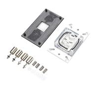 Blocco di Raffreddamento Ad Acqua CPU AM2 / AM2+ / AM3 / AM3+ / AM4 / FM2+, Base in Rame con Microcanale, Cromato, Copertura Superiore in Acrilico Trasparente per Raffreddamento,